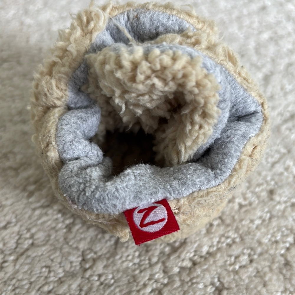 Cozy Baby Walker Shoes - Cream and Gray